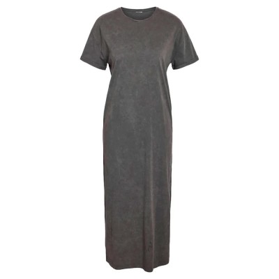 рокля,дамски,поли,и,рокли,noisy,may,brandy,short,sleeve,long,dress,grey,(obsidian,washed)