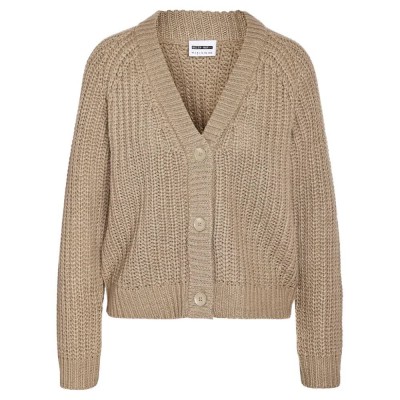 жилетка,дамски,пуловери,дамски,плетени,дрехи,noisy,may,charlie,cardigan,beige,(aluminum)