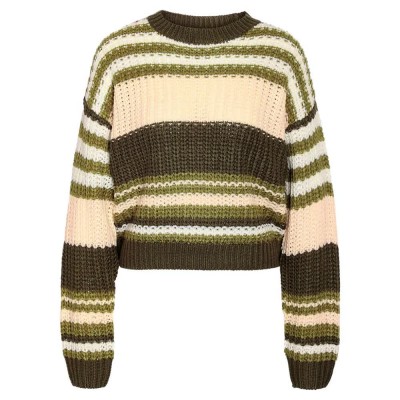 блуза,дамски,пуловери,дамски,плетени,дрехи,noisy,may,charlie,sweater,kalamata,green,moss,oatmeal,eggnog,(green)