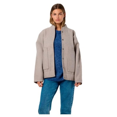 яке,дамски,якета,и,палта,noisy,may,halston,bomber,jacket,nomad,melange,(beige)