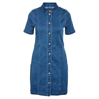 рокля,дамски,поли,и,рокли,noisy,may,nisa,slim,vi534mb,short,sleeve,short,dress,blue,(medium,blue,denim)