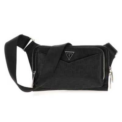 чанта,guess,siena,double,compart,waist,bag,black