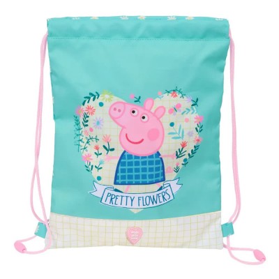 спортна,чанта,спортни,сакове,и,чанти,safta,34,cm,peppa,pig,pretty,flowers,gymsack,multicolor,(blue)
