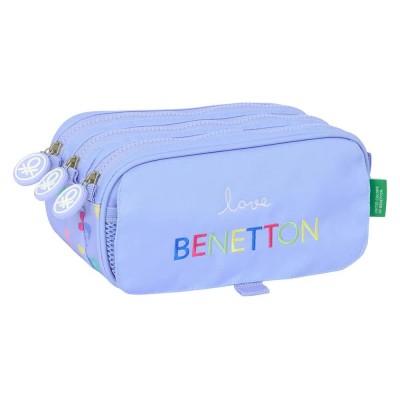 канцеларски,принадлежности,safta,big,triple,benetton,lila,pencil,case,blue,(multicolor)