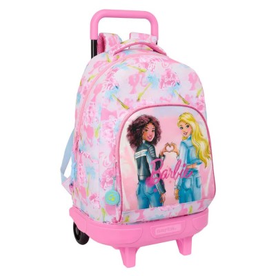 раница,раници,safta,compact,barbie,painterly,wheeled,backpack,multicolor,(pink)