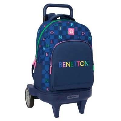 раница,раници,safta,compact,evolutive,benetton,damero,wheeled,backpack,multicolor,(blue)