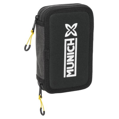 канцеларски,принадлежности,safta,double,filled,munich,topo,pencil,case,28,pieces,black,(multicolor)