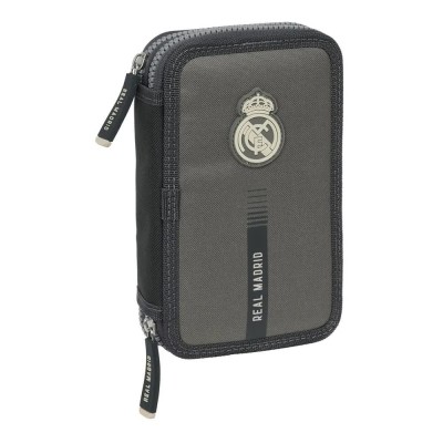 канцеларски,принадлежности,safta,double,filled,real,madrid,3ª,24,25,pencil,case,28,pieces,grey,(multicolor)
