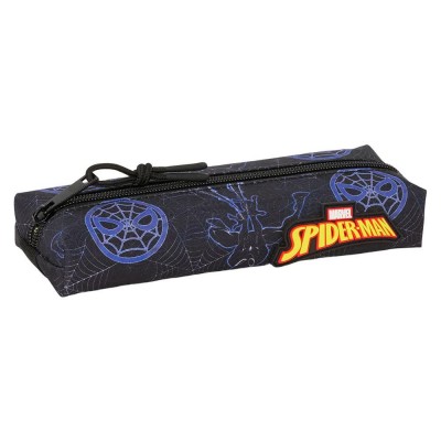 канцеларски,принадлежности,safta,rectangular,with,22,cm,elastic,band,spider,man,attack,pencil,case,black,(multicolor)