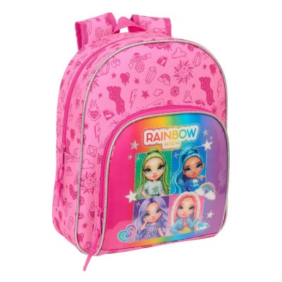 раница,раници,safta,612583609,small,rainbow,high,shine,9.50l,27x33x10,cm,backpack,multicolor,(pink)