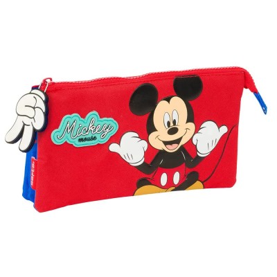 канцеларски,принадлежности,safta,triple,mickey,mouse,good,day,pencil,case,multicolor,(red)