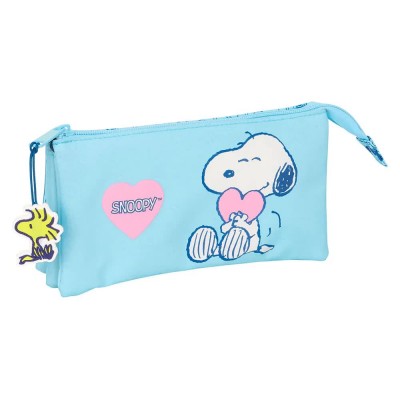 канцеларски,принадлежности,safta,triple,snoopy,love,pencil,case,blue,(multicolor)