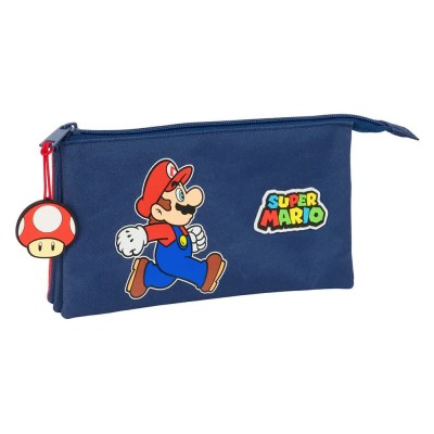 канцеларски,принадлежности,safta,triple,super,mario,trick,pencil,case,blue,(multicolor)