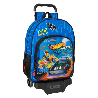 раница,раници,safta,trolley,hot,wheels,let´s,race,wheeled,backpack,multicolor,(blue)