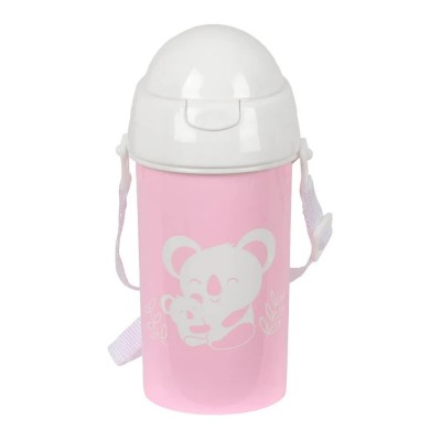 бутилки,за,вода,safta,automatic,opening,with,straw,preschool,koala,water,bottle,500ml,multicolor,(pink)