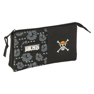 канцеларски,принадлежности,safta,triple,one,piece,pirates,pencil,case,black,(multicolor)