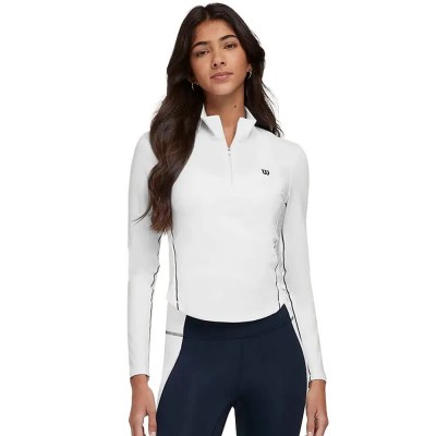 блуза,дамски,блузи,wilson,brentwood,half,zip,sweatshirt,bright,white,(white)