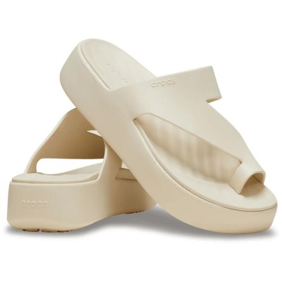 джапанки,дамски,сандали,и,чехли,crocs,getaway,platform,toe,loop,flip,flops,sandstone,(beige)
