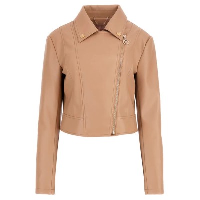 яке,дамски,якета,и,палта,guess,clemence,leather,jacket,wet,sand,multi,(beige)