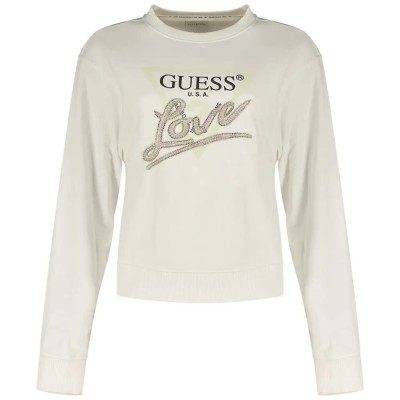 блуза,дамски,блузи,guess,cn,love,triangle,sweatshirt,white