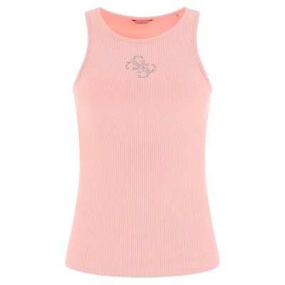тениска,дамски,тениски,guess,new,round,nk,guendalina,sleeveless,t,shirt,pink