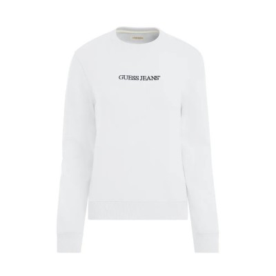 блуза,дамски,блузи,guess,jeans,gj,cn,reg,logo,emb,sweatshirt,pure,white,(white)