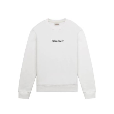 блуза,мъжки,пуловери,guess,jeans,gj,cn,slim,logo,emb,sweatshirt,pure,white,(white)