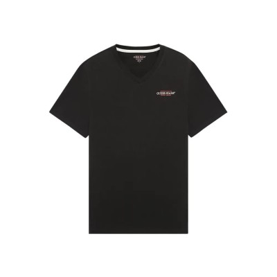 тениска,мъжки,тениски,guess,jeans,gj,vn,slim,american,tr,short,sleeve,t,shirt,jet,black,a996,(black)