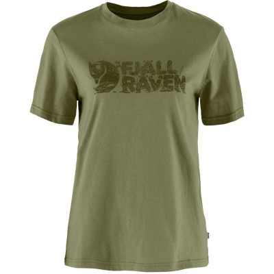 тениска,дамски,тениски,fjällräven,lush,logo,short,sleeve,t,shirt,green