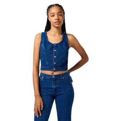 потник,дамски,топове,wrangler,112362,sleeveless,top,blue,(groovy,jaquard)