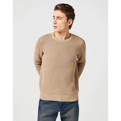 блуза,мъжки,пуловери,wrangler,112364321,sweater,beige,(timberwolf)