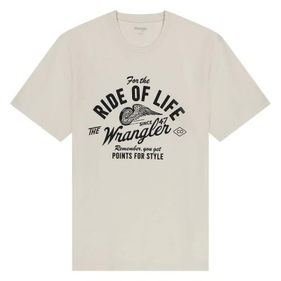 тениска,мъжки,тениски,wrangler,americana,short,sleeve,t,shirt,vintage,white,(beige)