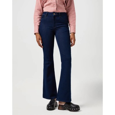 дънки,дамски,панталони,wrangler,fierce,flare,jeans,twilight,tide,(blue)