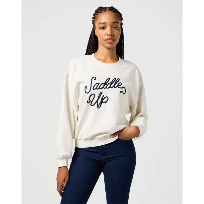 блуза,дамски,блузи,wrangler,oversized,sweatshirt,vintage,white,(white)