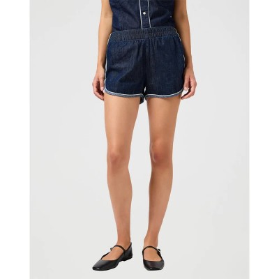 къси,панталони,дамски,панталони,wrangler,piped,denim,shorts,saddle,(blue)