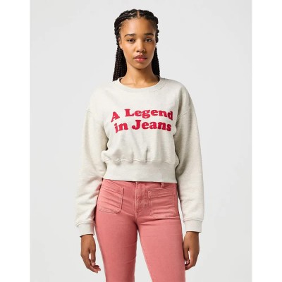 блуза,дамски,блузи,wrangler,relaxed,sweatshirt,oat,(beige)