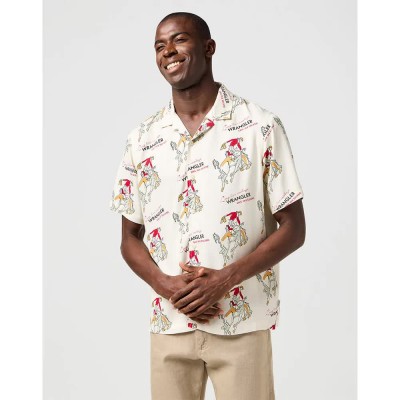 риза,с,къс,ръкав,мъжки,ризи,wrangler,resort,short,sleeve,shirt,antique,white,(beige)