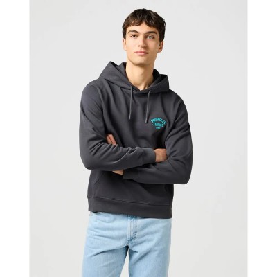 суичър,мъжки,пуловери,wrangler,small,logo,hoodie,black,(faded,black)