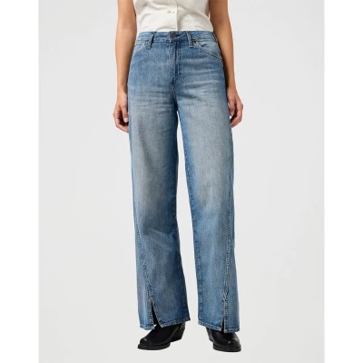 дънки,дамски,панталони,wrangler,spat,loose,jeans,green,wash,(blue)