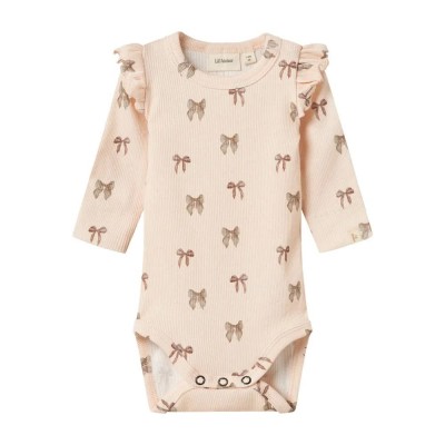 детски,облекла,за,момичета,name,it,gavo,eko,slim,lil´,atelier,long,sleeve,body,beige,(silver,peony,bow)