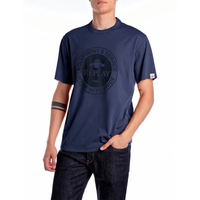 тениска,мъжки,тениски,replay,m3030.000.23806g,short,sleeve,t,shirt,medium,blue,(blue)