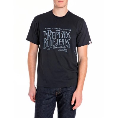 тениска,мъжки,тениски,replay,m3042.000.2660,short,sleeve,t,shirt,blue,(dark,navy)