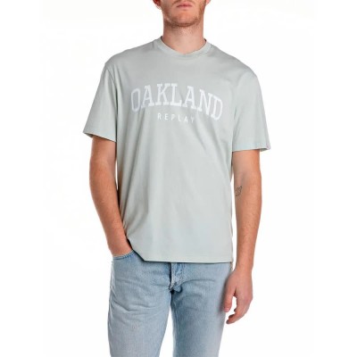 тениска,мъжки,тениски,replay,m3046.000.23732p,short,sleeve,t,shirt,light,mint,(grey)