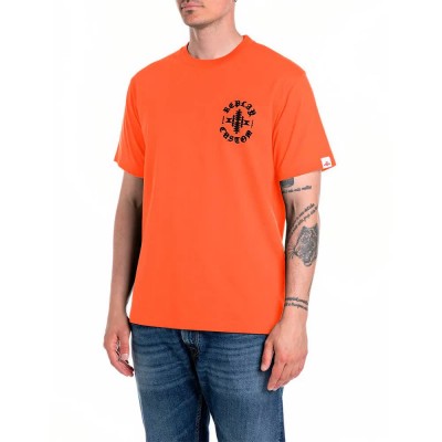 тениска,мъжки,тениски,replay,m3052.000.2660,short,sleeve,t,shirt,carrot,(orange)
