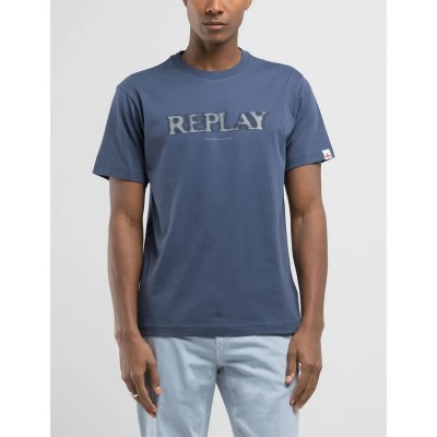 тениска,мъжки,тениски,replay,m3059.000.2660,short,sleeve,t,shirt,medium,blue,(blue)