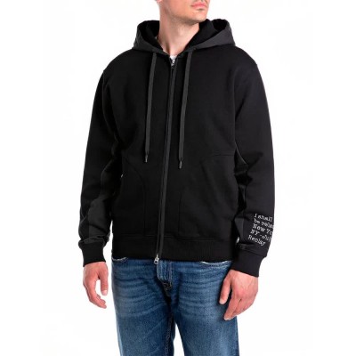 блуза,мъжки,пуловери,replay,m3079.000.21842,full,zip,sweatshirt,black