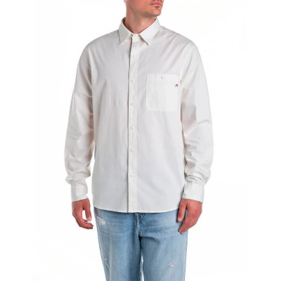 риза,с,дълъг,ръкав,мъжки,ризи,replay,m4144.000.85164,long,sleeve,shirt,white