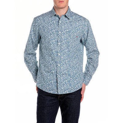 риза,с,дълъг,ръкав,мъжки,ризи,replay,m4148.000.75020,long,sleeve,shirt,lt,blue,natural,white,(blue)