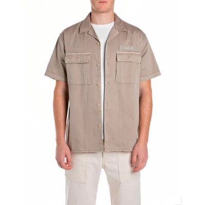 риза,с,къс,ръкав,мъжки,ризи,replay,m4155.000.84762g,short,sleeve,shirt,stone,(beige)