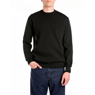 блуза,мъжки,пуловери,replay,uk4716.000.g23790,sweater,black,(black)